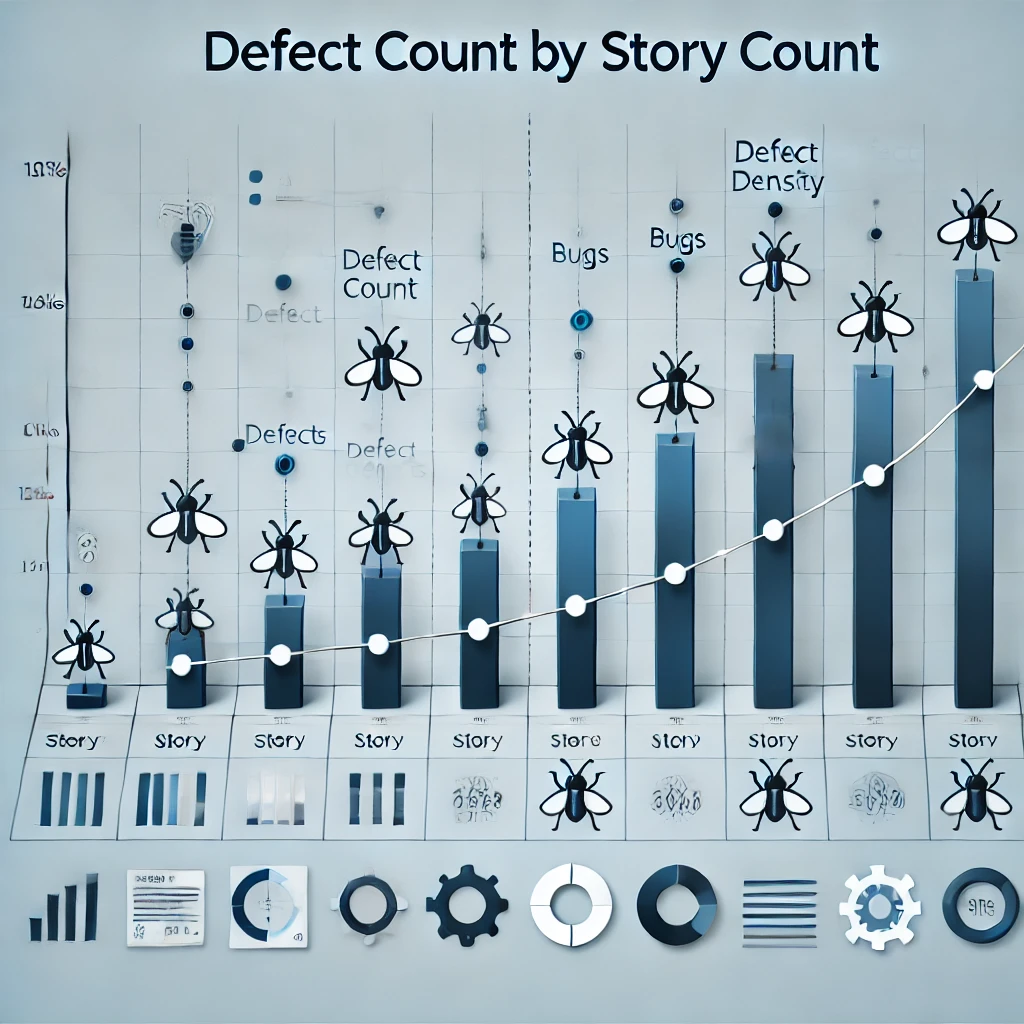 Defect count by story count